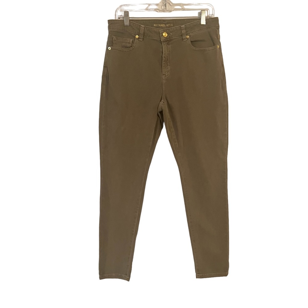 Measurements Chanel Kors Izzy Skinny Jeans Women Size 12 Army Green